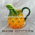 Realistic pineapple shaped ceramic salad bowl